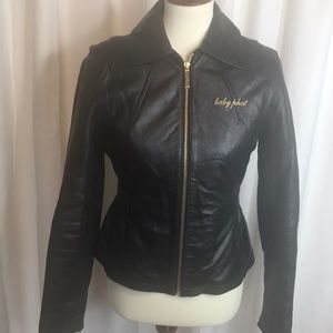 COPY - Baby Phat Leather coat with removable fur …